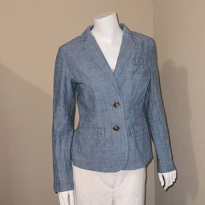 100% cotton soft denim blazer